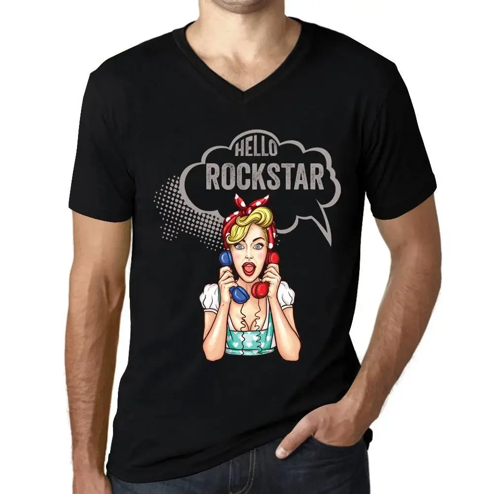 Herren Grafik T-Shirt V-Ausschnitt Hallo Rockstar – Hello Rockstar - Bild 15 von 35