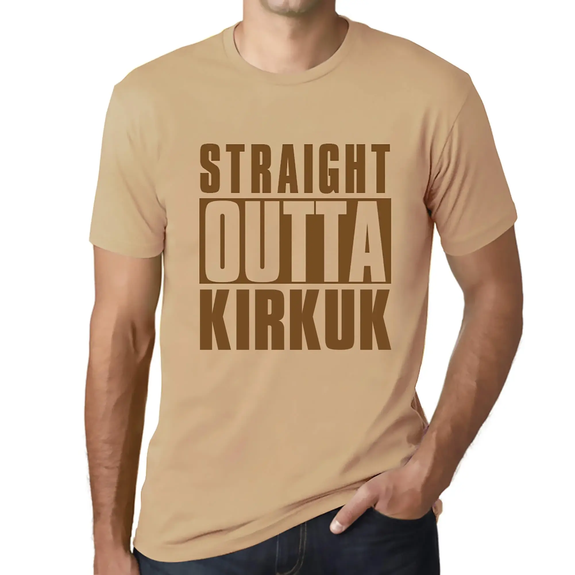 Men’s Graphic T-Shirt Straight Outta Kirkuk Eco-Friendly Limited Edition