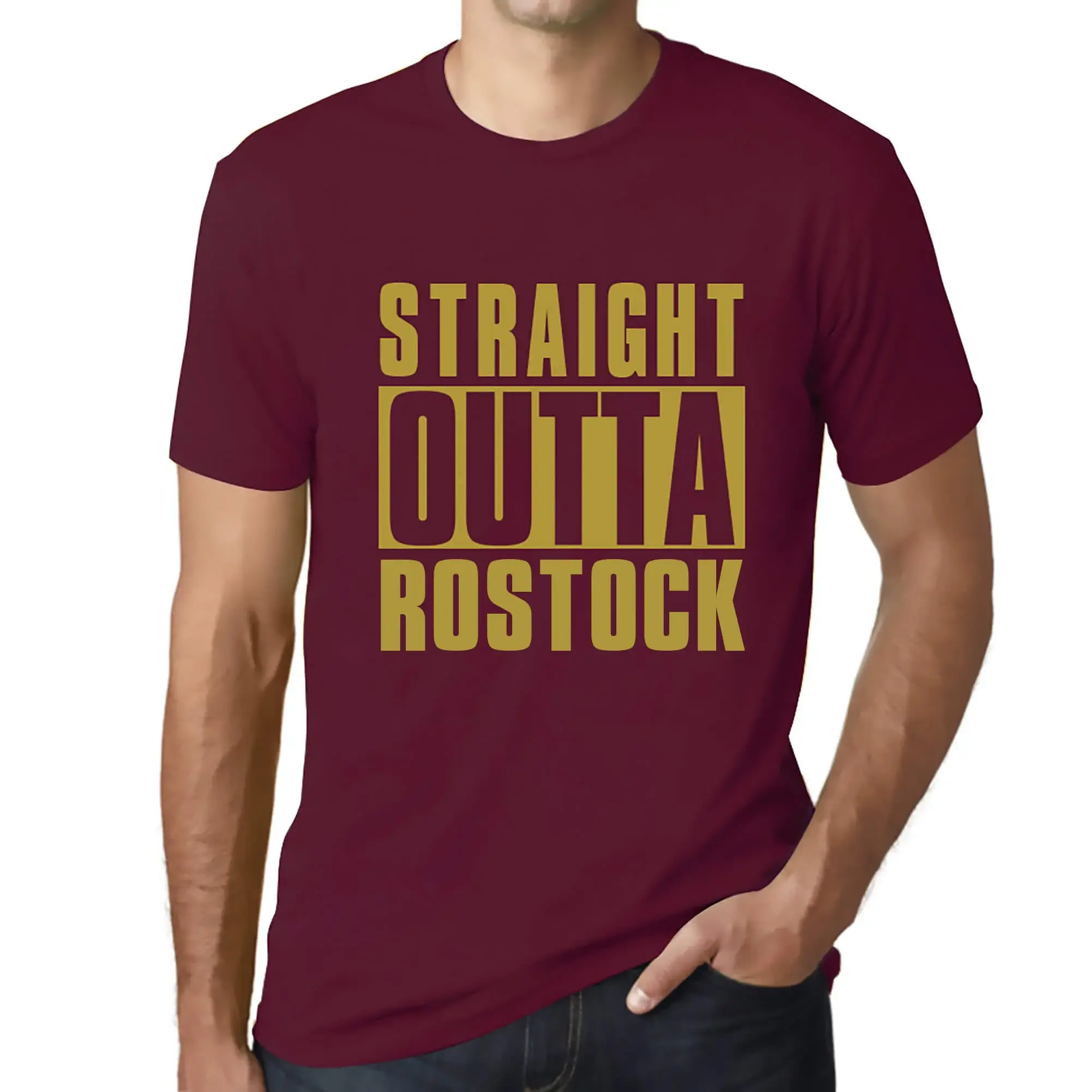 Herren Grafik T-Shirt Straight Outta Rostock umweltfreundlich limitierte Auflage - Bild 22 von 252