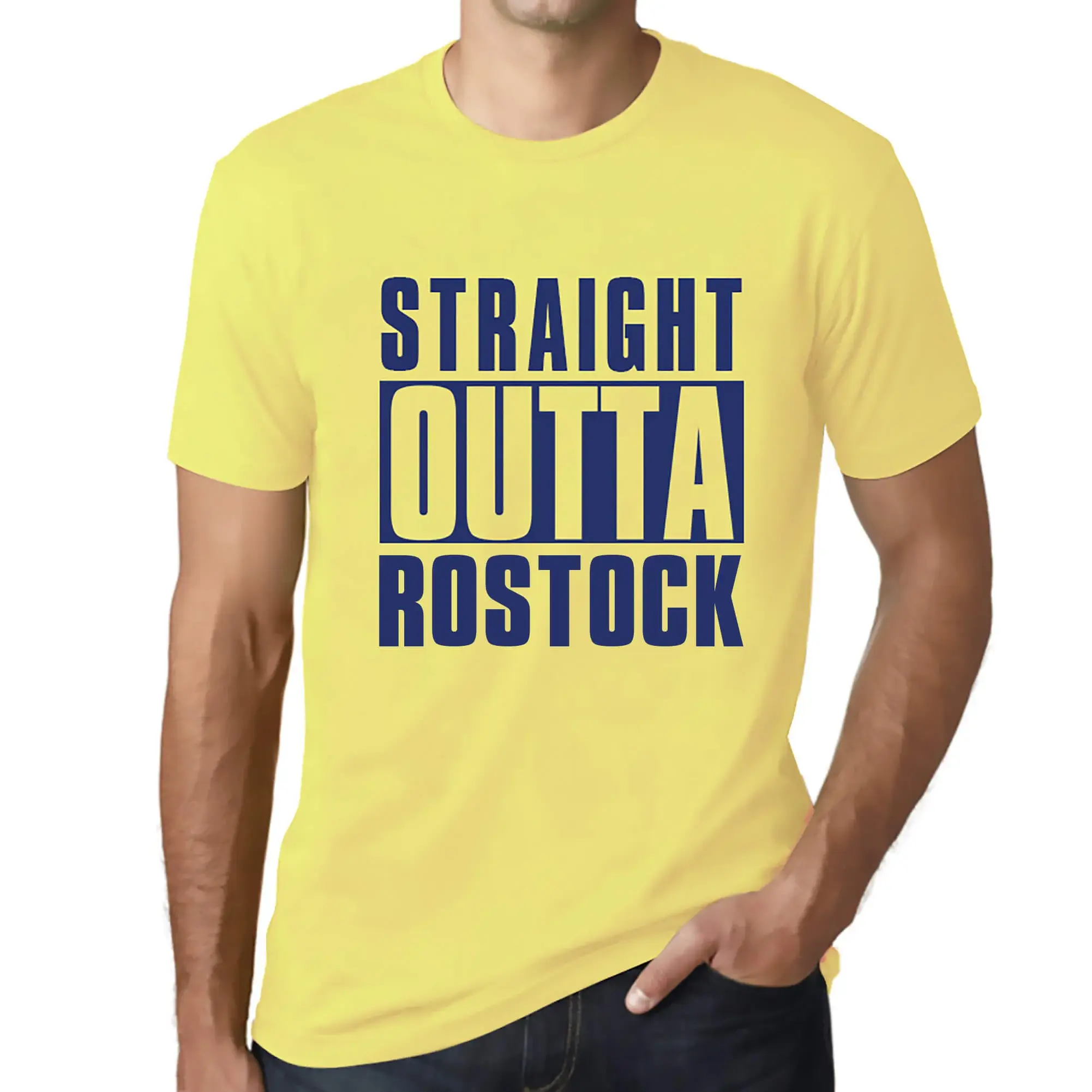 Herren Grafik T-Shirt Straight Outta Rostock umweltfreundlich limitierte Auflage - Bild 190 von 252