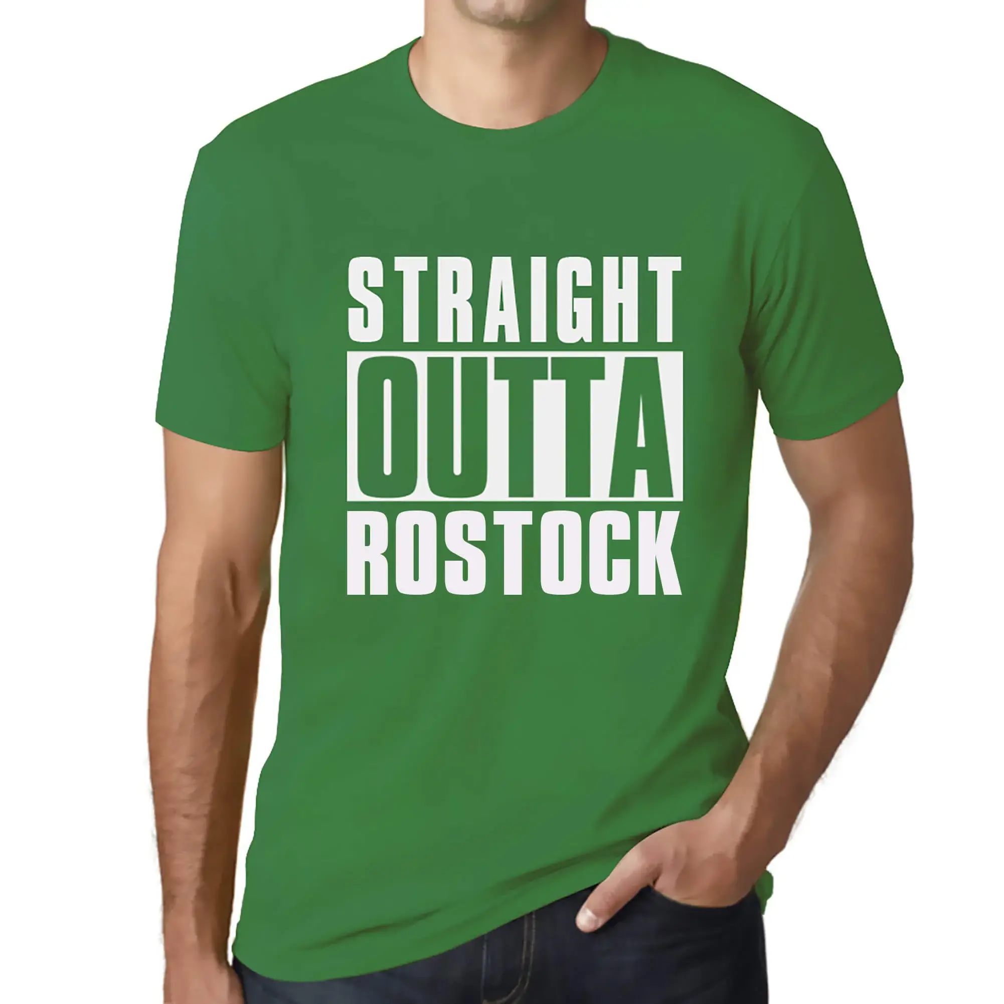 Herren Grafik T-Shirt Straight Outta Rostock umweltfreundlich limitierte Auflage - Bild 99 von 252