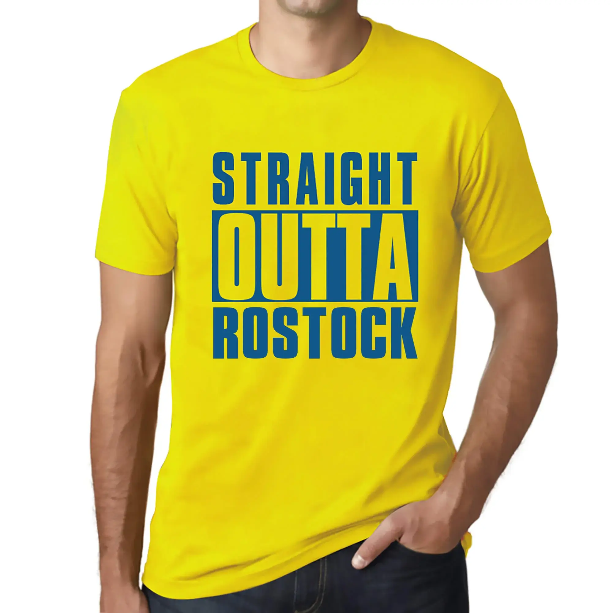 Herren Grafik T-Shirt Straight Outta Rostock umweltfreundlich limitierte Auflage - Bild 113 von 252