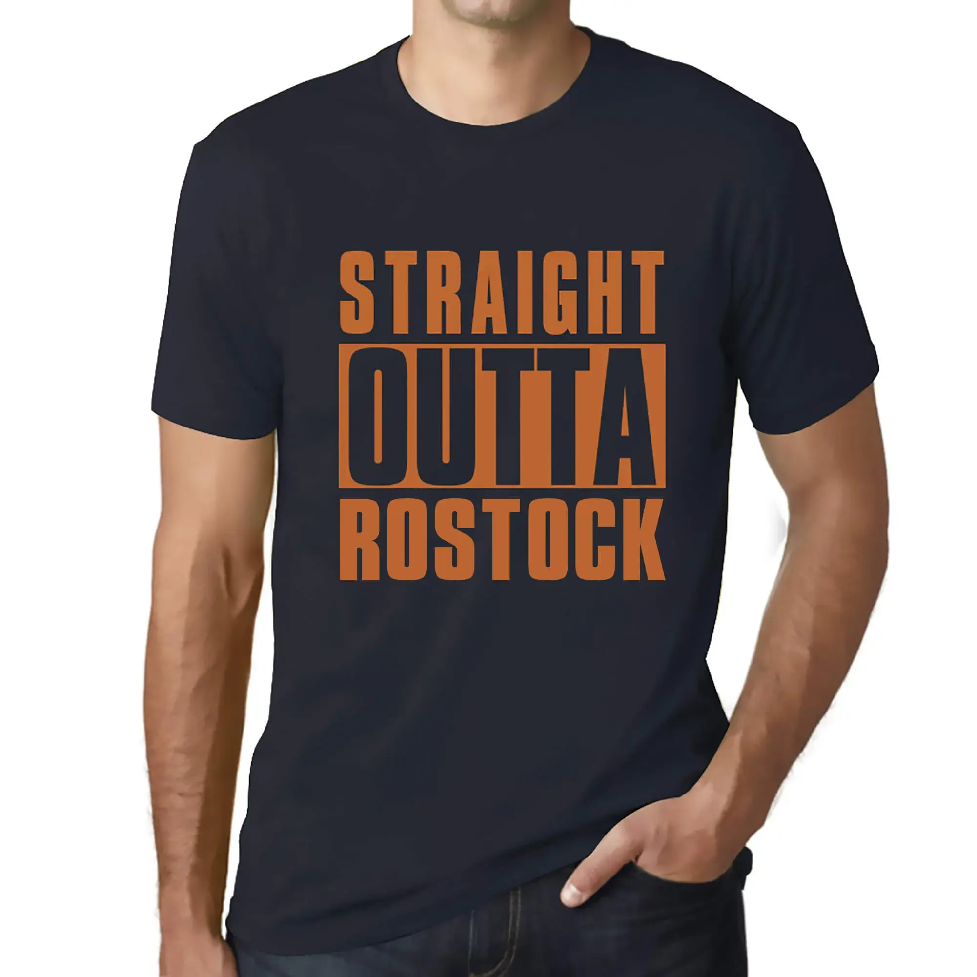 Herren Grafik T-Shirt Straight Outta Rostock umweltfreundlich limitierte Auflage - Bild 162 von 252