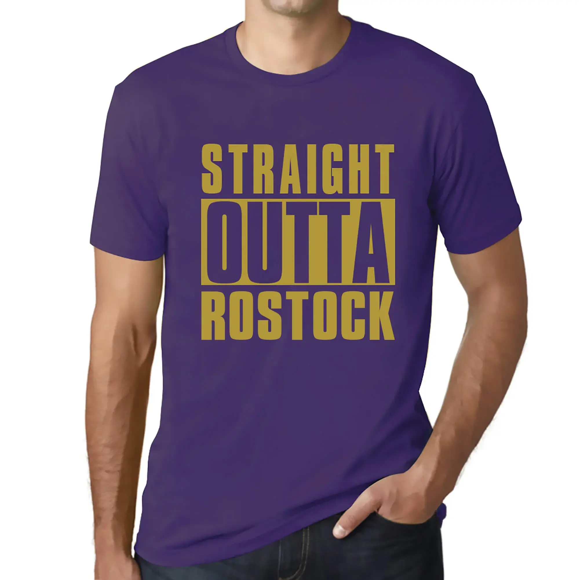 Herren Grafik T-Shirt Straight Outta Rostock umweltfreundlich limitierte Auflage - Bild 36 von 252