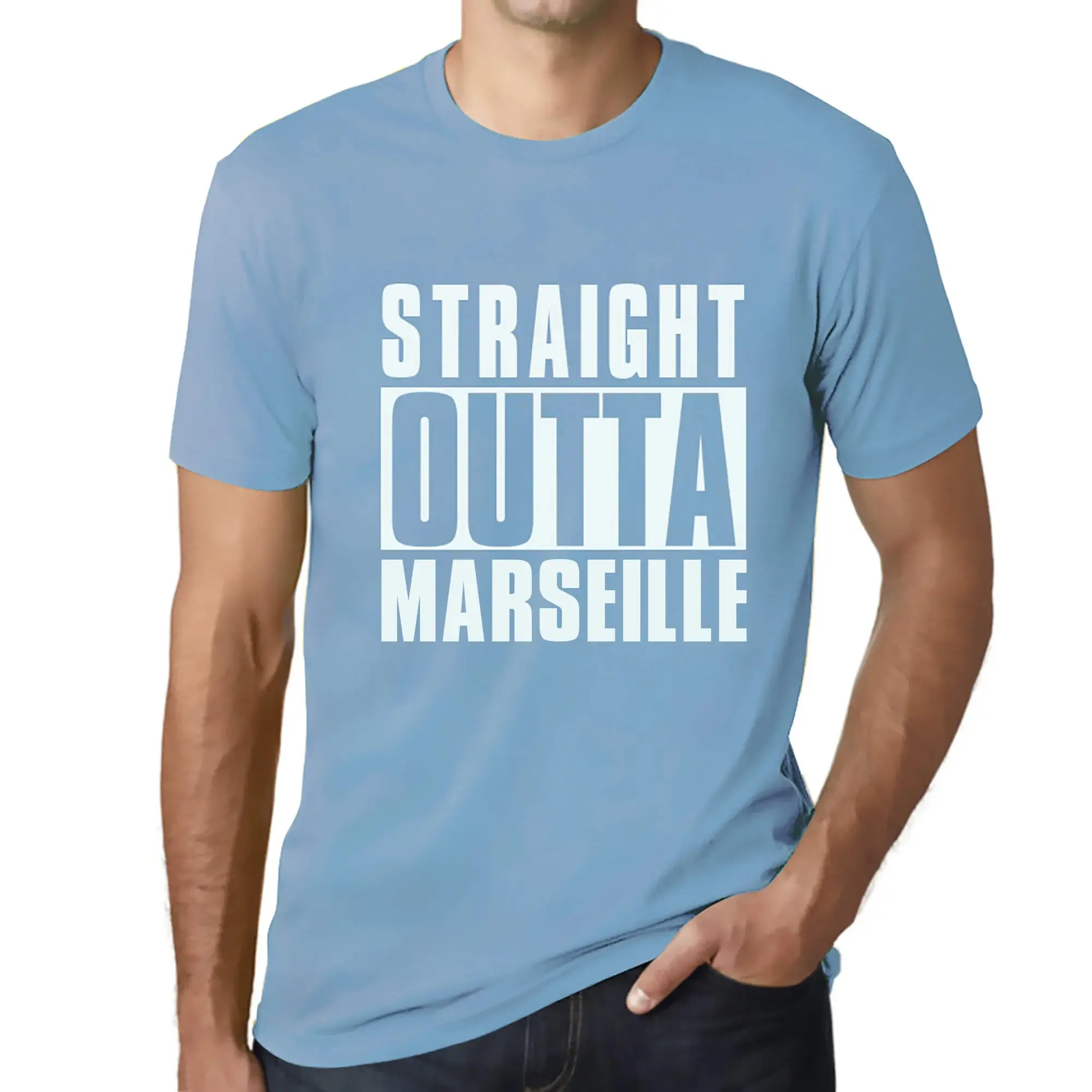 Men's Graphic T-Shirt Straight Outta Marseille Eco-Friendly Limited Edition - Picture 218 of 252