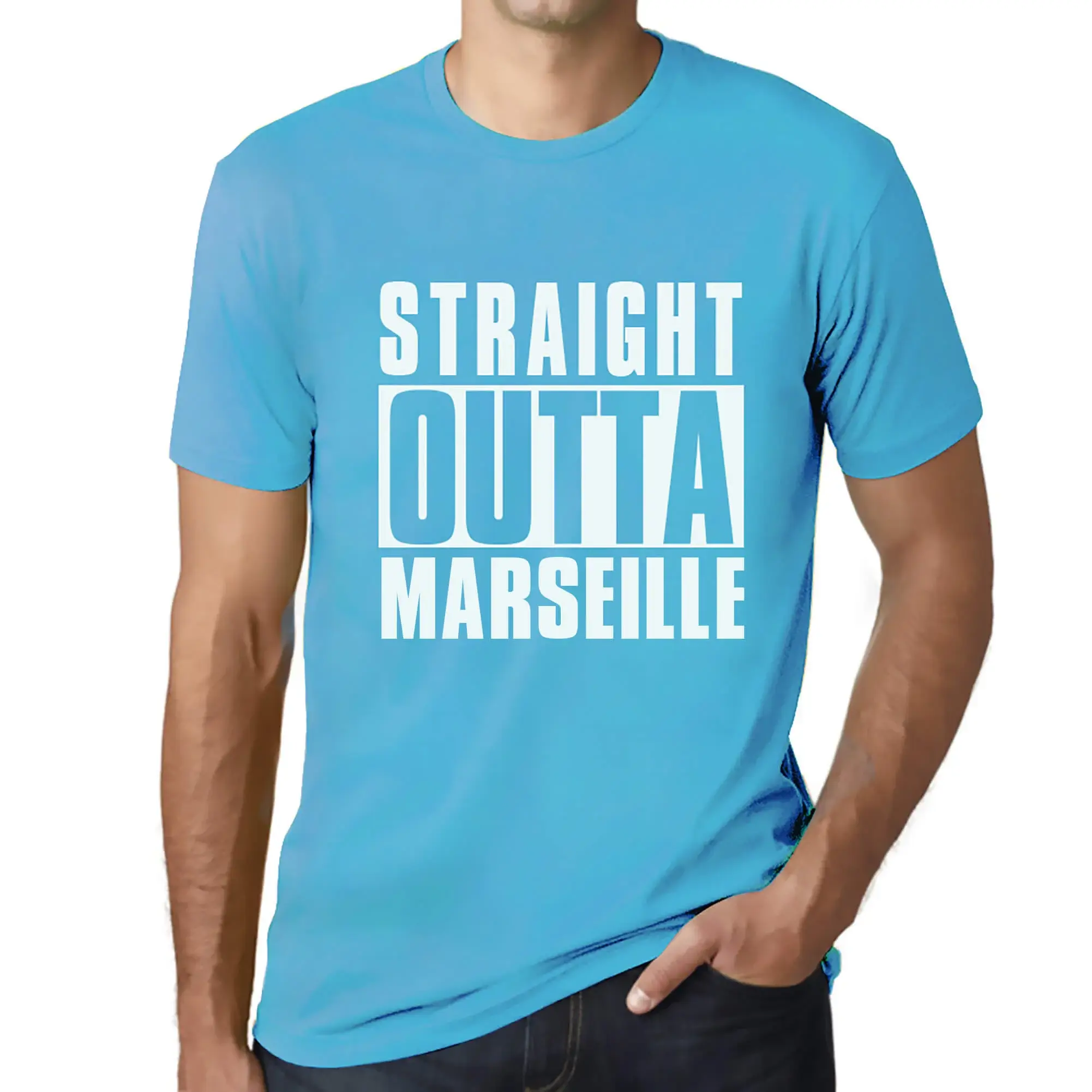 Men's Graphic T-Shirt Straight Outta Marseille Eco-Friendly Limited Edition - Picture 8 of 252