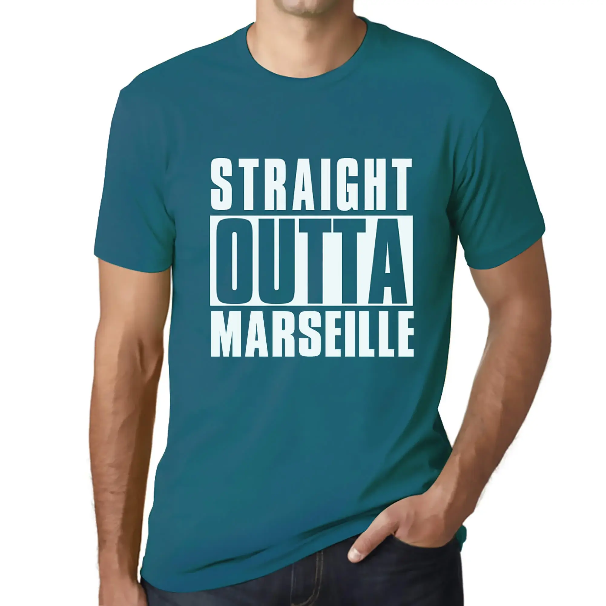Men's Graphic T-Shirt Straight Outta Marseille Eco-Friendly Limited Edition - Picture 64 of 252