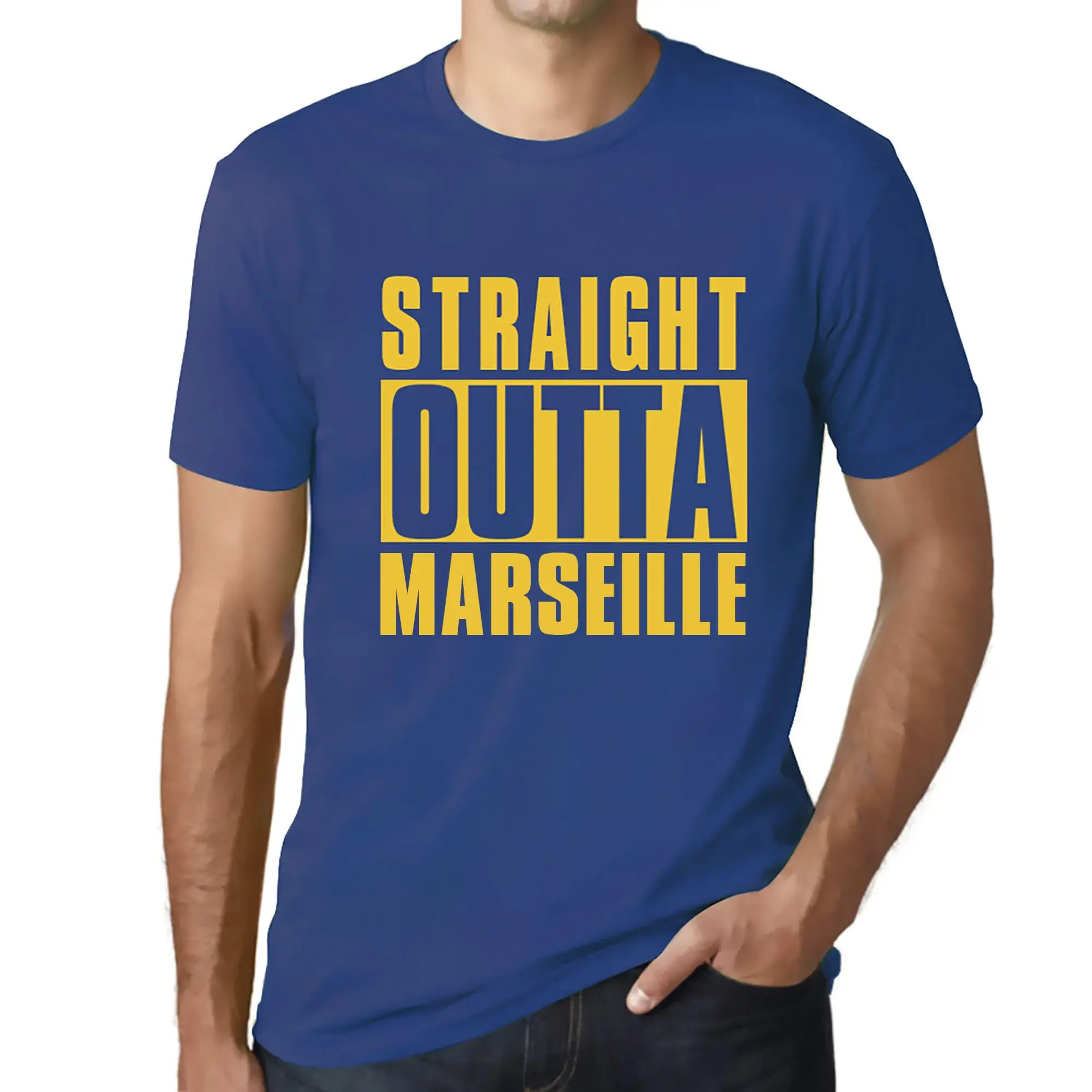 Men's Graphic T-Shirt Straight Outta Marseille Eco-Friendly Limited Edition - Picture 204 of 252