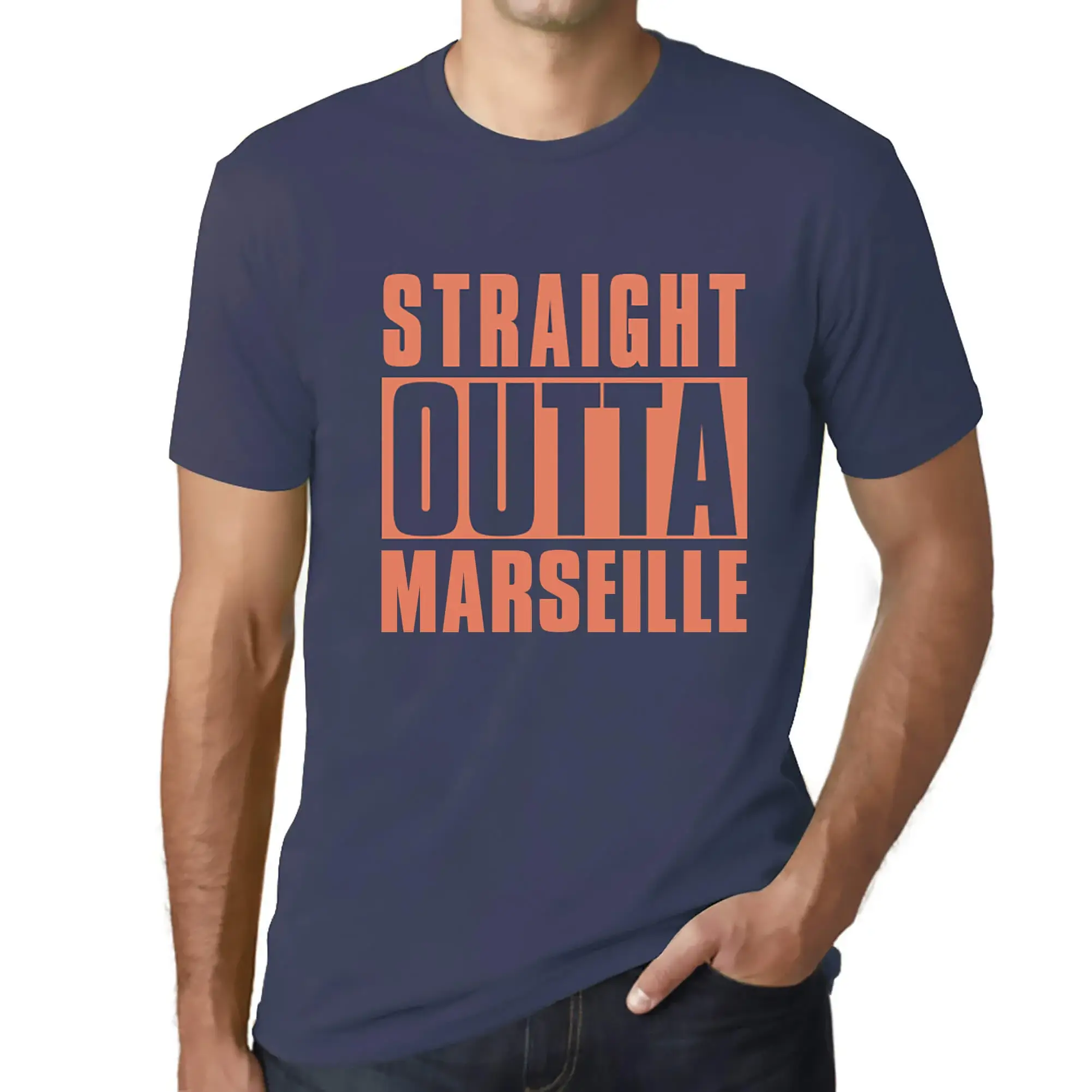 Men's Graphic T-Shirt Straight Outta Marseille Eco-Friendly Limited Edition - Picture 57 of 252