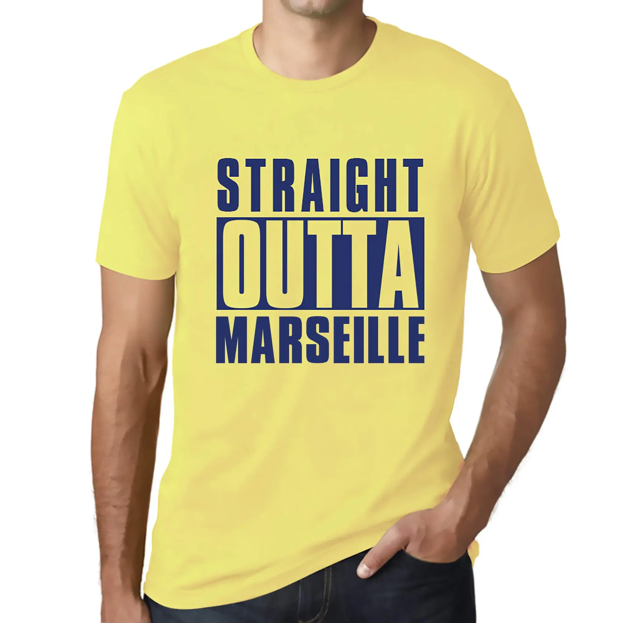 Men's Graphic T-Shirt Straight Outta Marseille Eco-Friendly Limited Edition - Picture 190 of 252