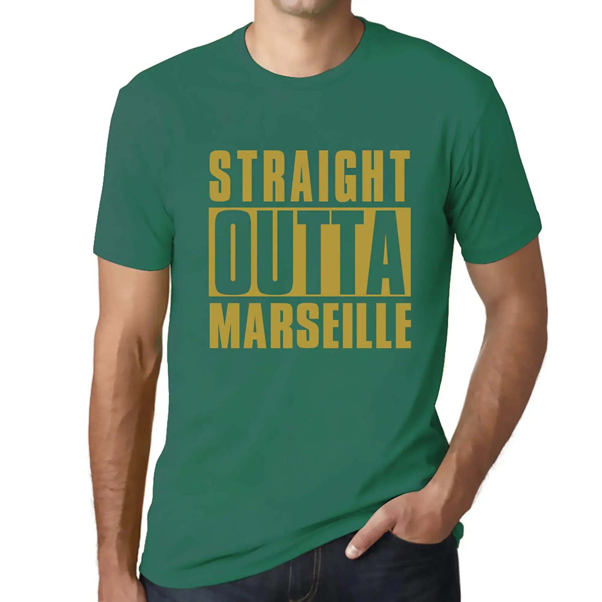Men's Graphic T-Shirt Straight Outta Marseille Eco-Friendly Limited Edition - Picture 71 of 252