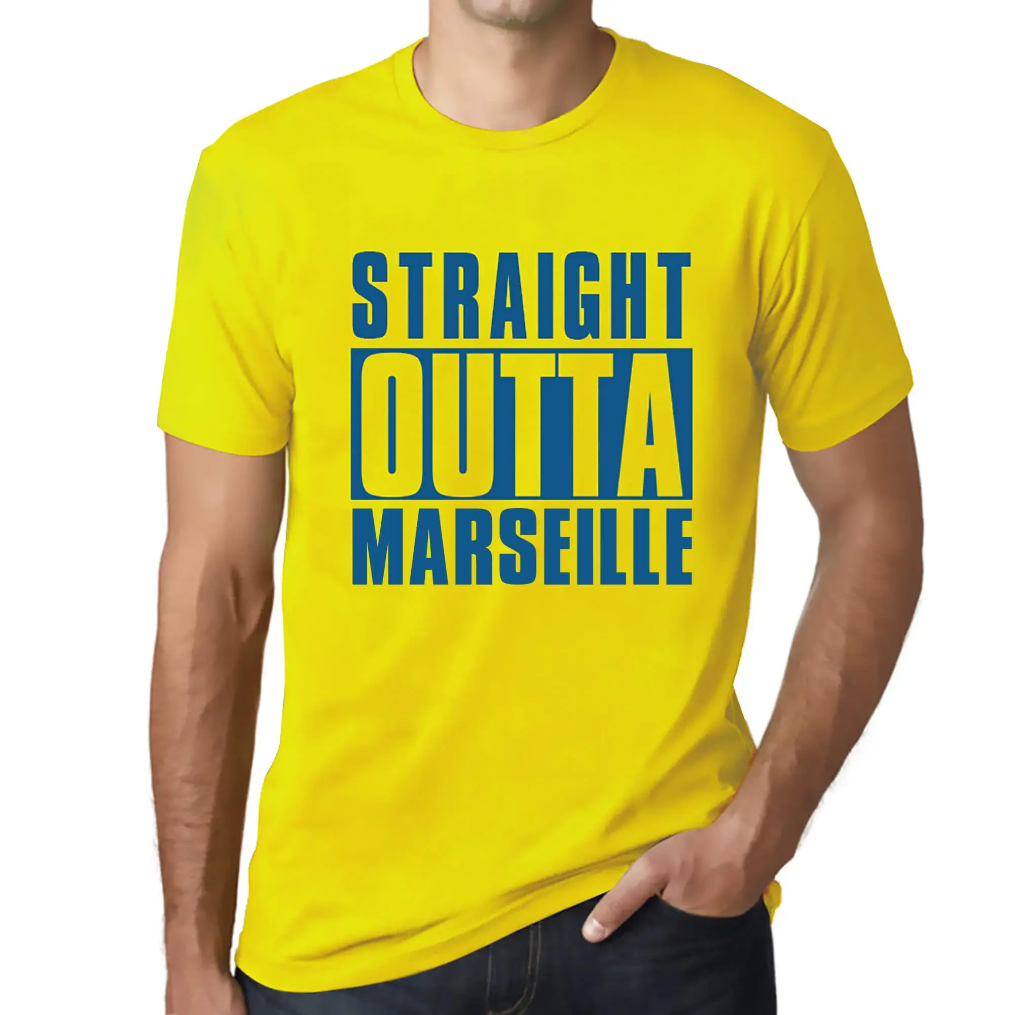 Men's Graphic T-Shirt Straight Outta Marseille Eco-Friendly Limited Edition - Picture 113 of 252