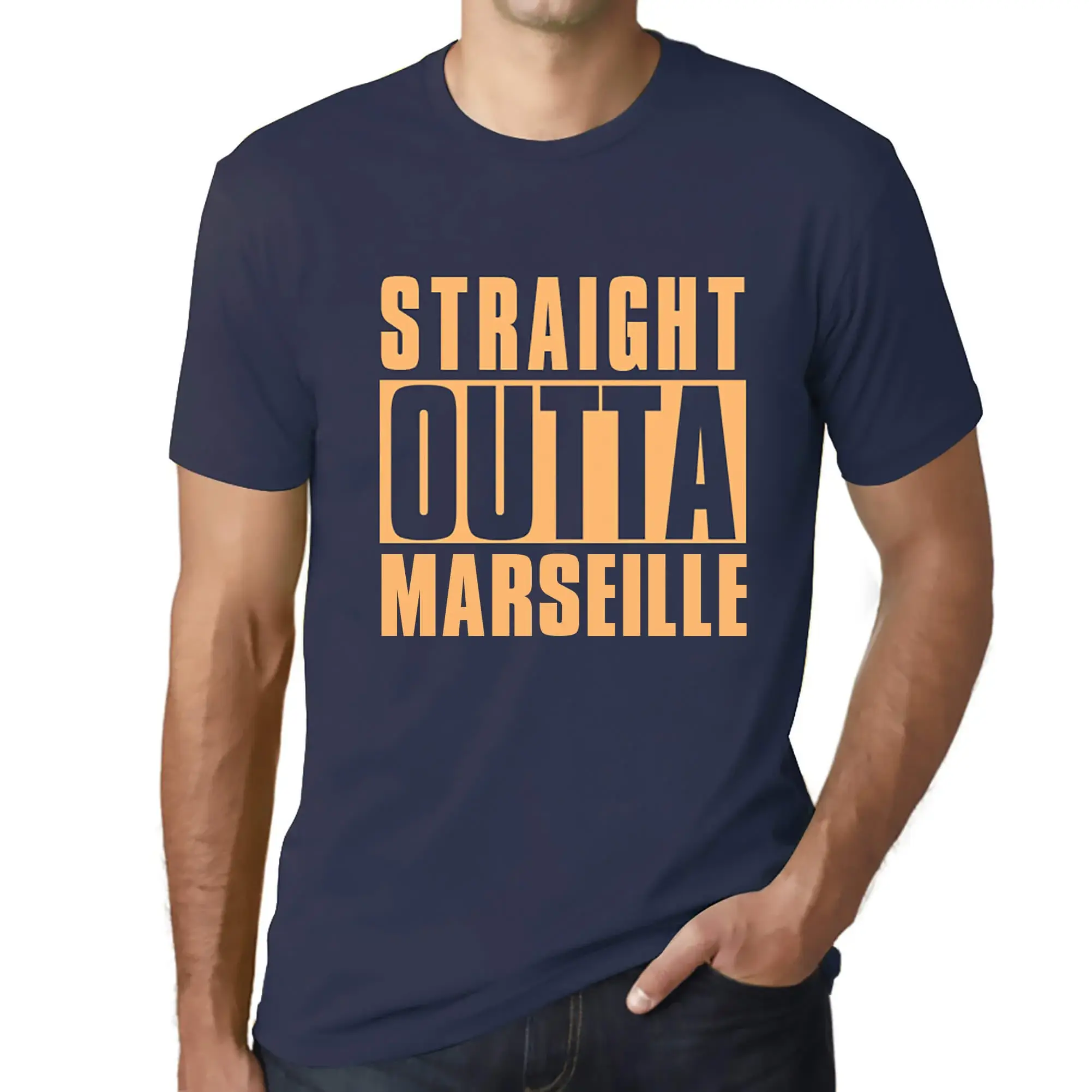 Men's Graphic T-Shirt Straight Outta Marseille Eco-Friendly Limited Edition - Picture 78 of 252