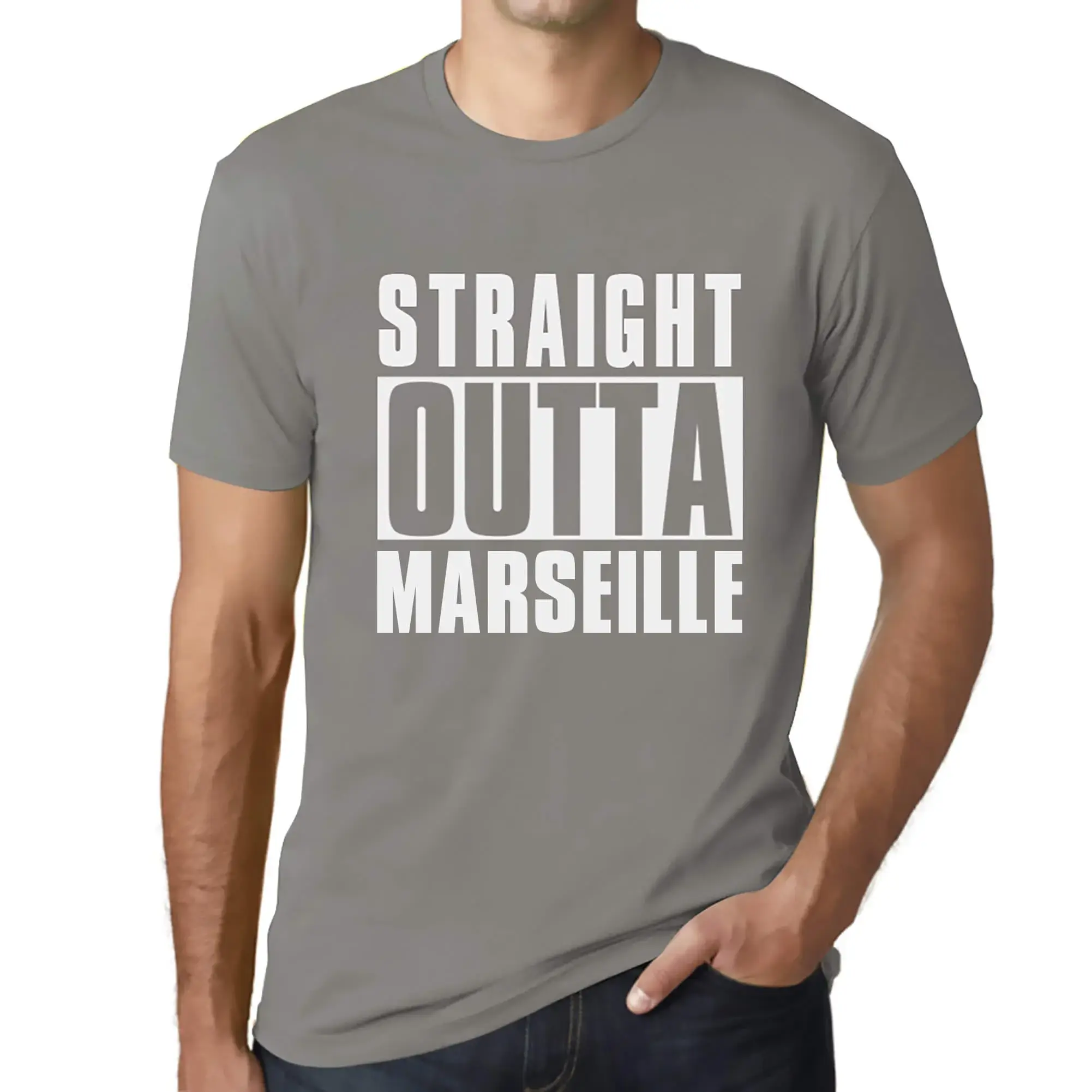 Men's Graphic T-Shirt Straight Outta Marseille Eco-Friendly Limited Edition - Picture 246 of 252
