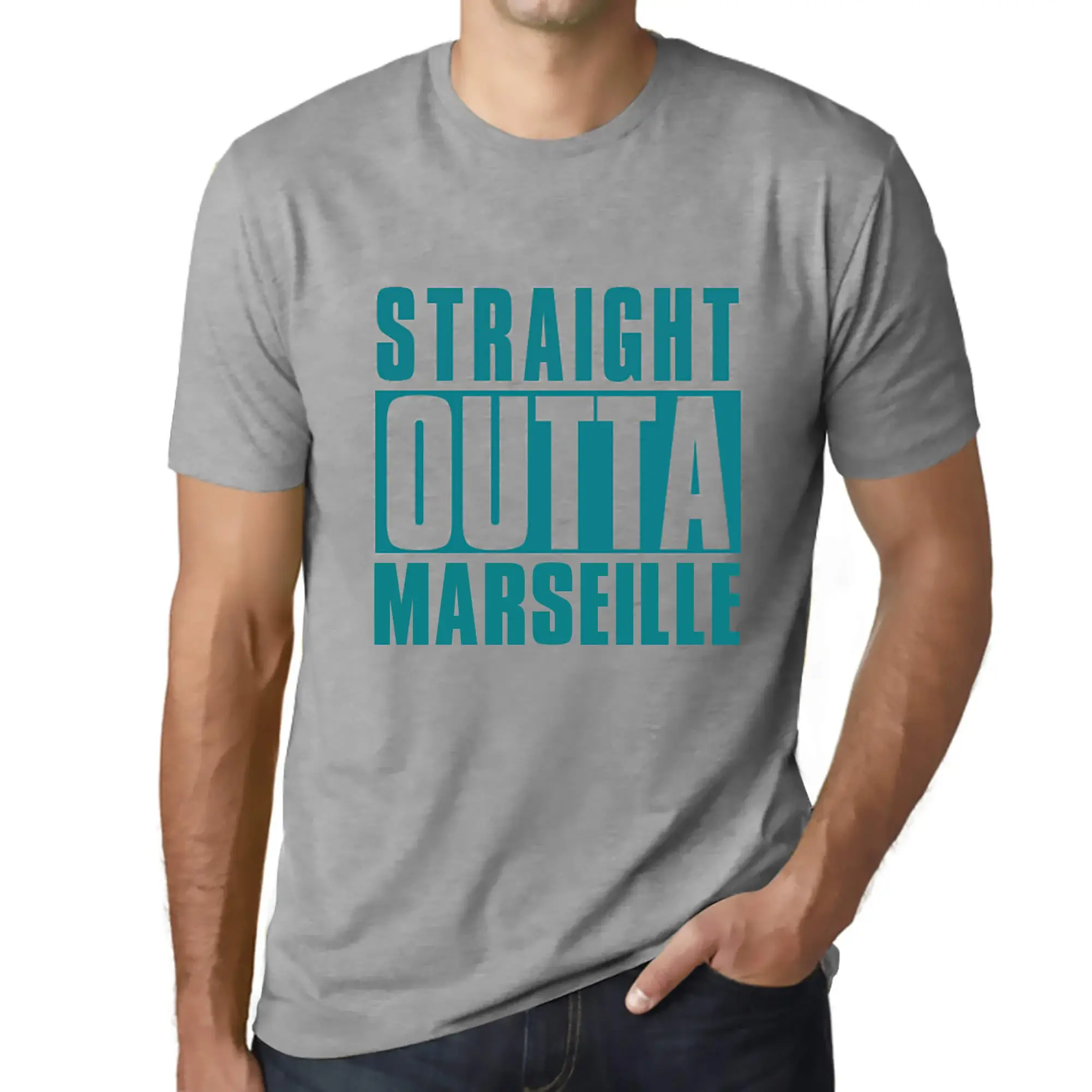 Men's Graphic T-Shirt Straight Outta Marseille Eco-Friendly Limited Edition - Picture 92 of 252