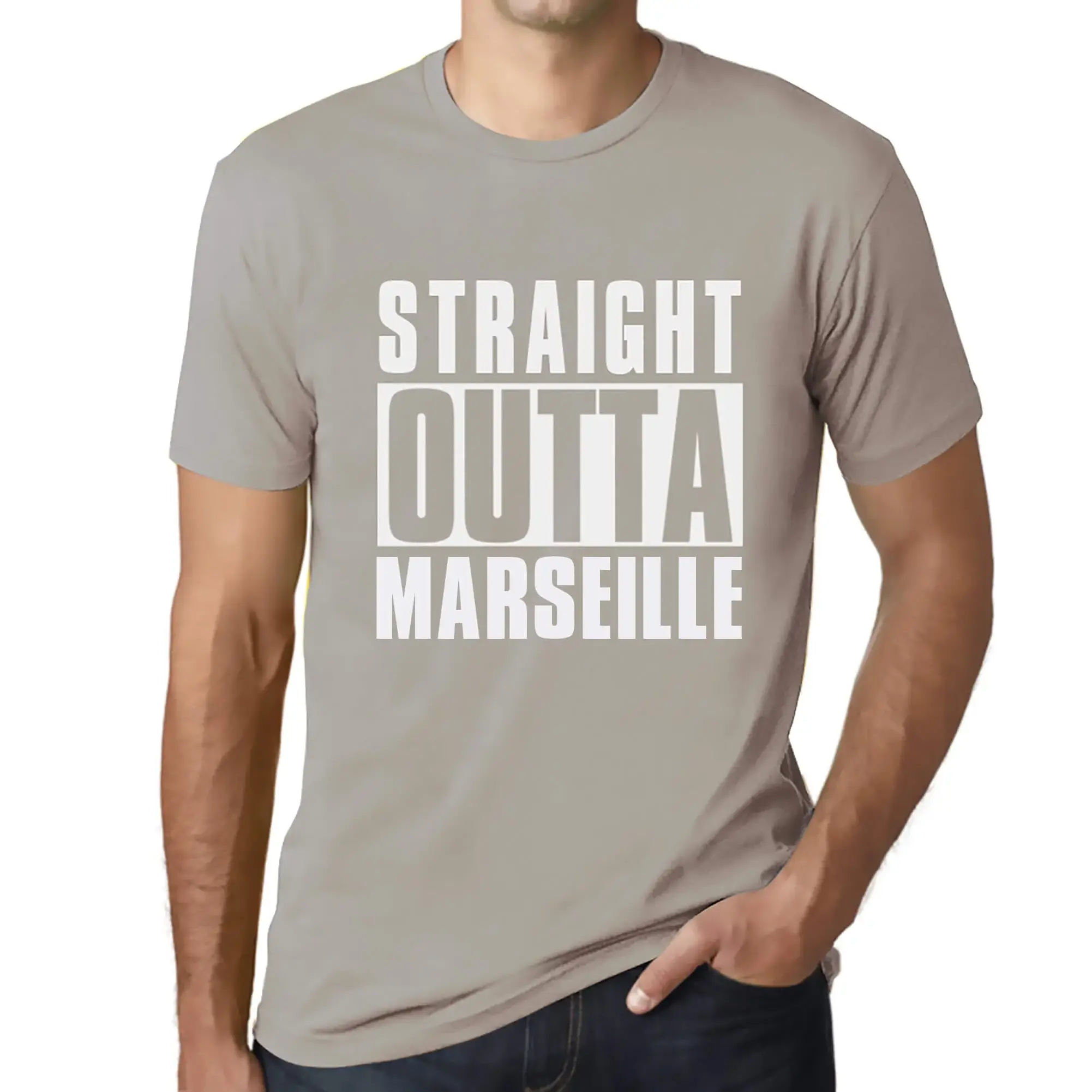 Men's Graphic T-Shirt Straight Outta Marseille Eco-Friendly Limited Edition - Picture 120 of 252