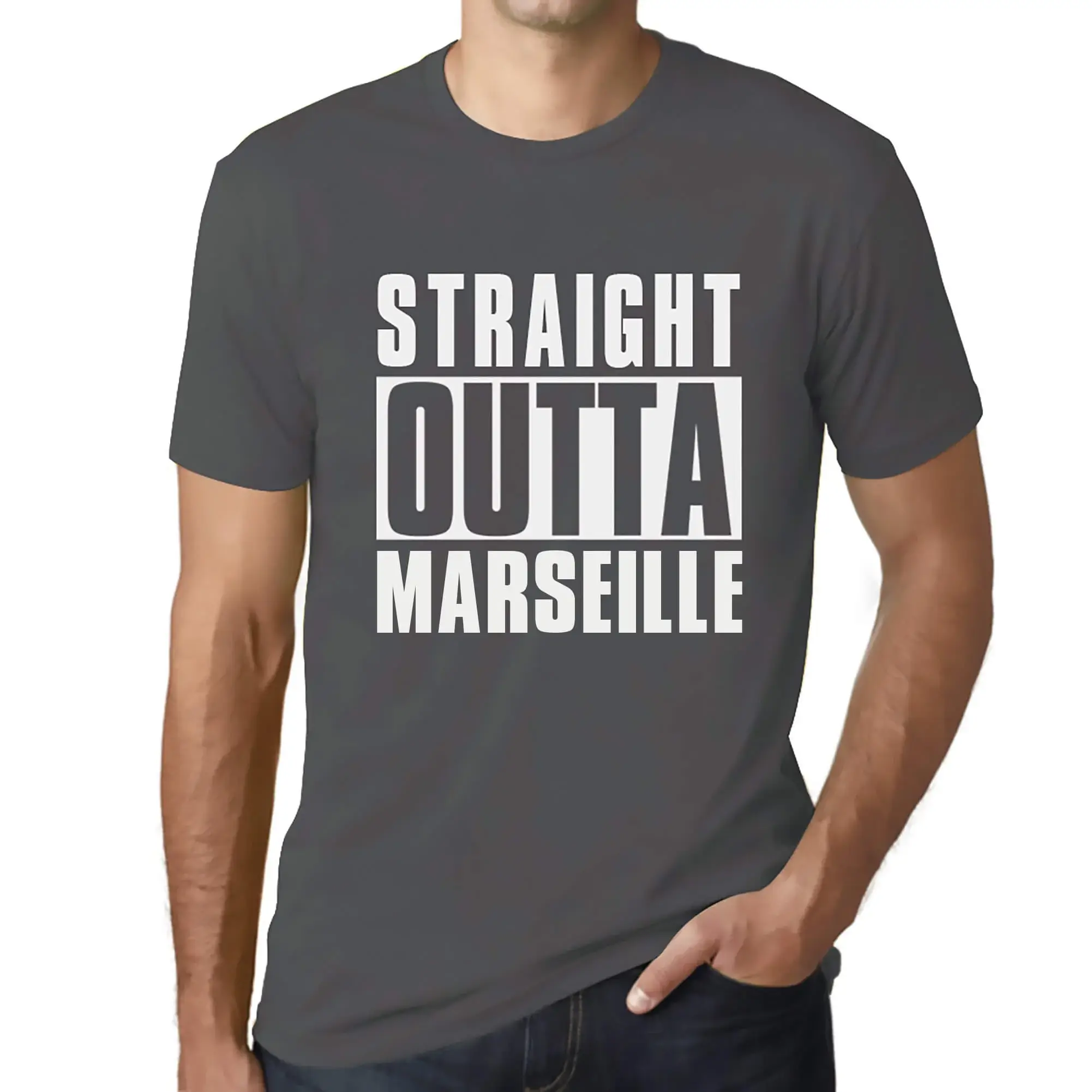 Men's Graphic T-Shirt Straight Outta Marseille Eco-Friendly Limited Edition - Picture 155 of 252