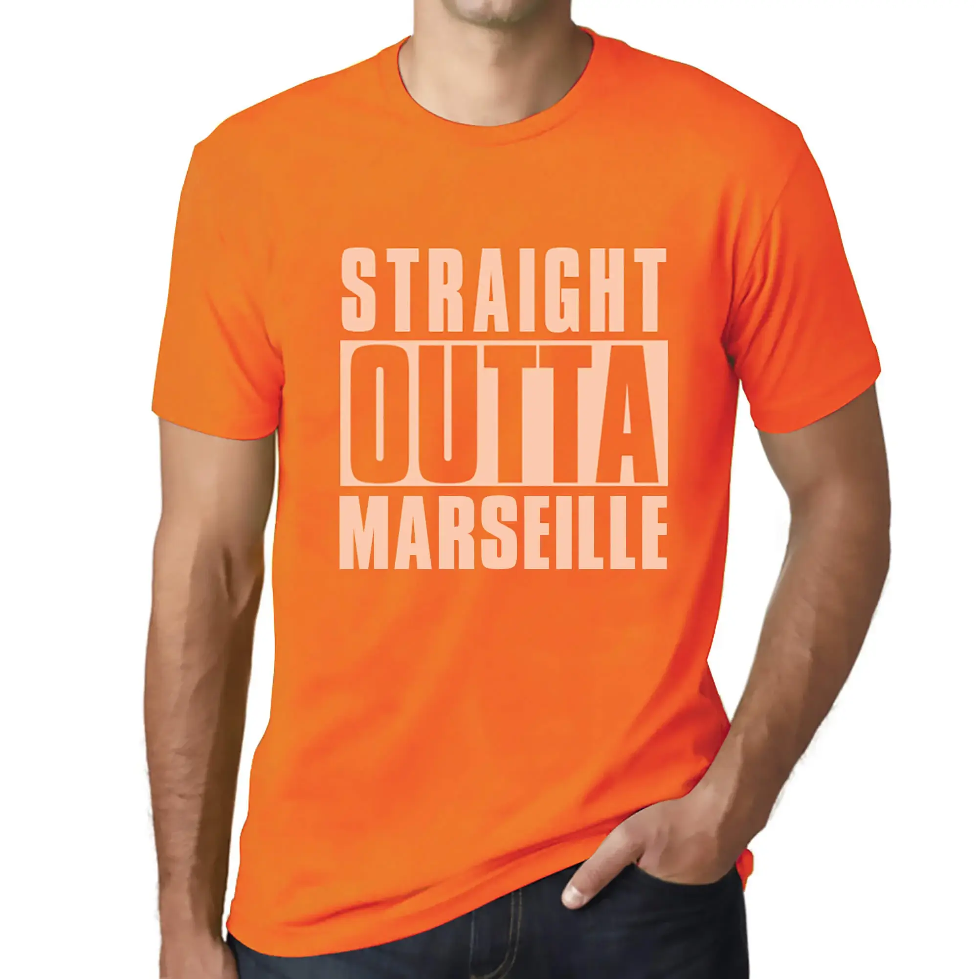 Men's Graphic T-Shirt Straight Outta Marseille Eco-Friendly Limited Edition - Picture 169 of 252