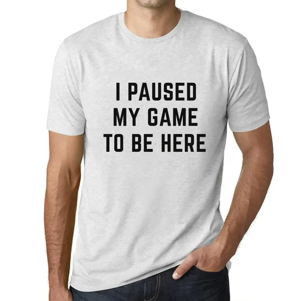 T-Shirt Uomo 'Ho Messo In Pausa Il Mio Gioco Per Essere Qui' - Maglietta Gaming Divertente - Nero, Taglie Forti