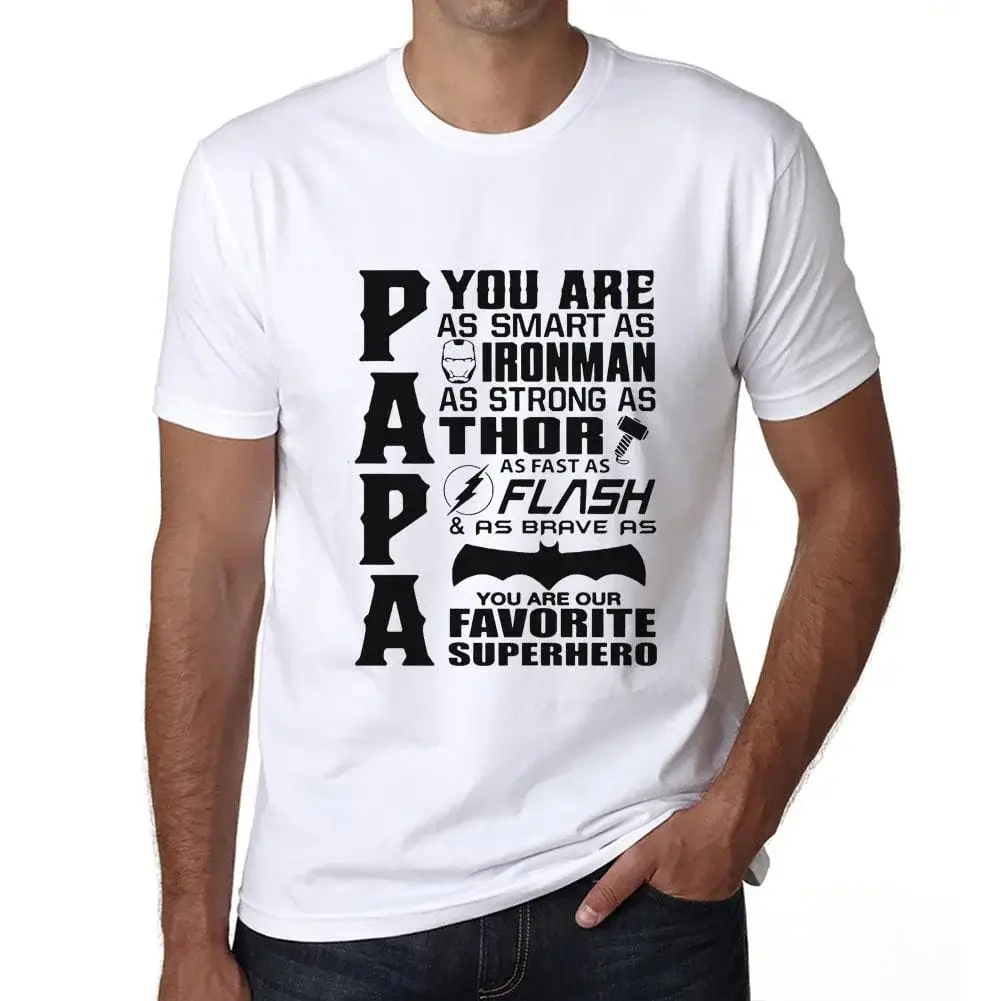 Men's Graphic T-Shirt Favorite Superhero Papa Eco-Friendly Limited Edition