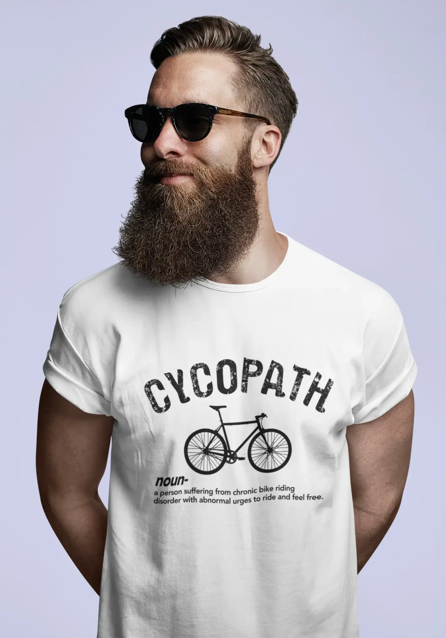 Men's Graphic T-Shirt Cycopath Cycling Theme Eco-Friendly Limited Edition