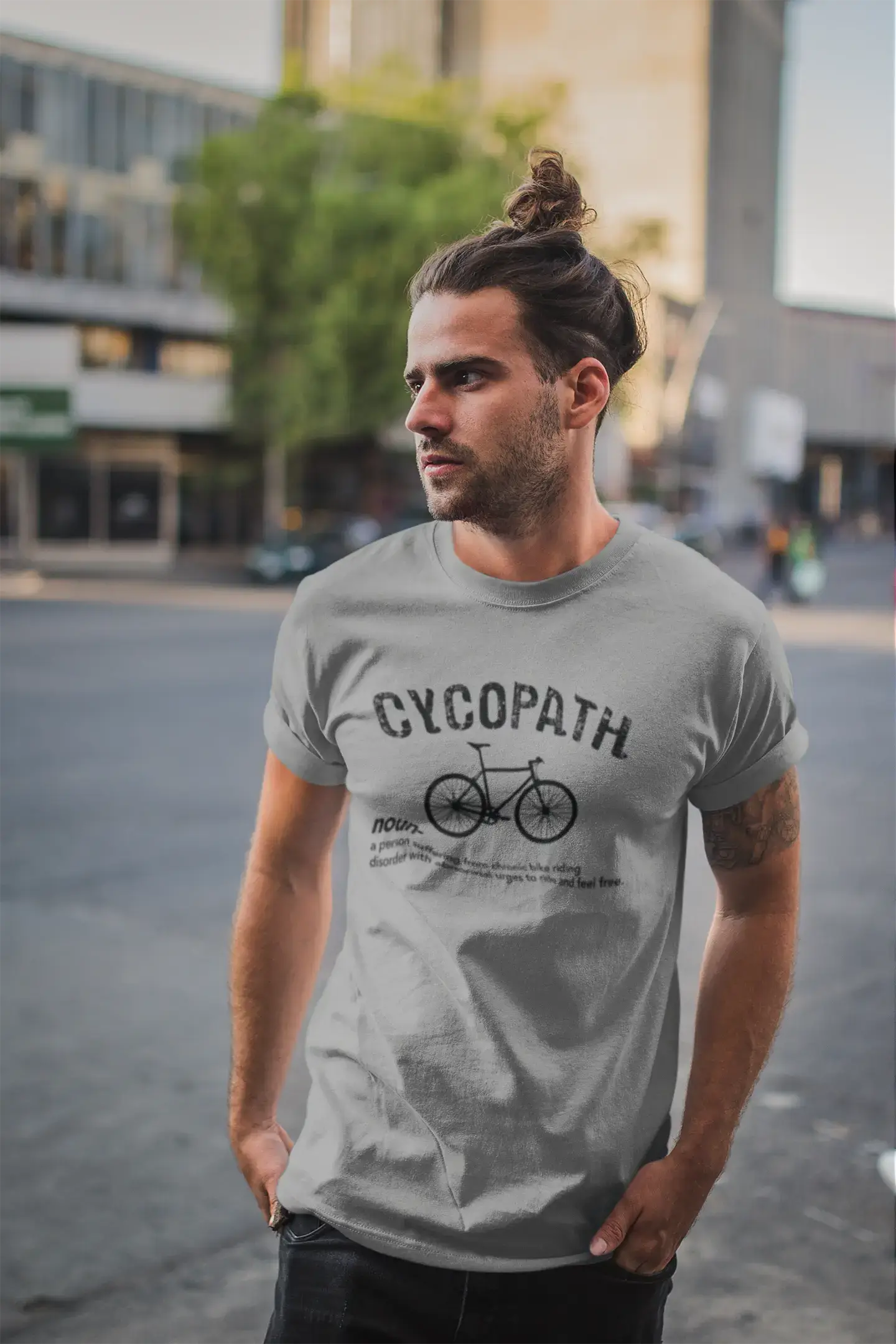 Men's Graphic T-Shirt Cycopath Cycling Theme Eco-Friendly Limited Edition